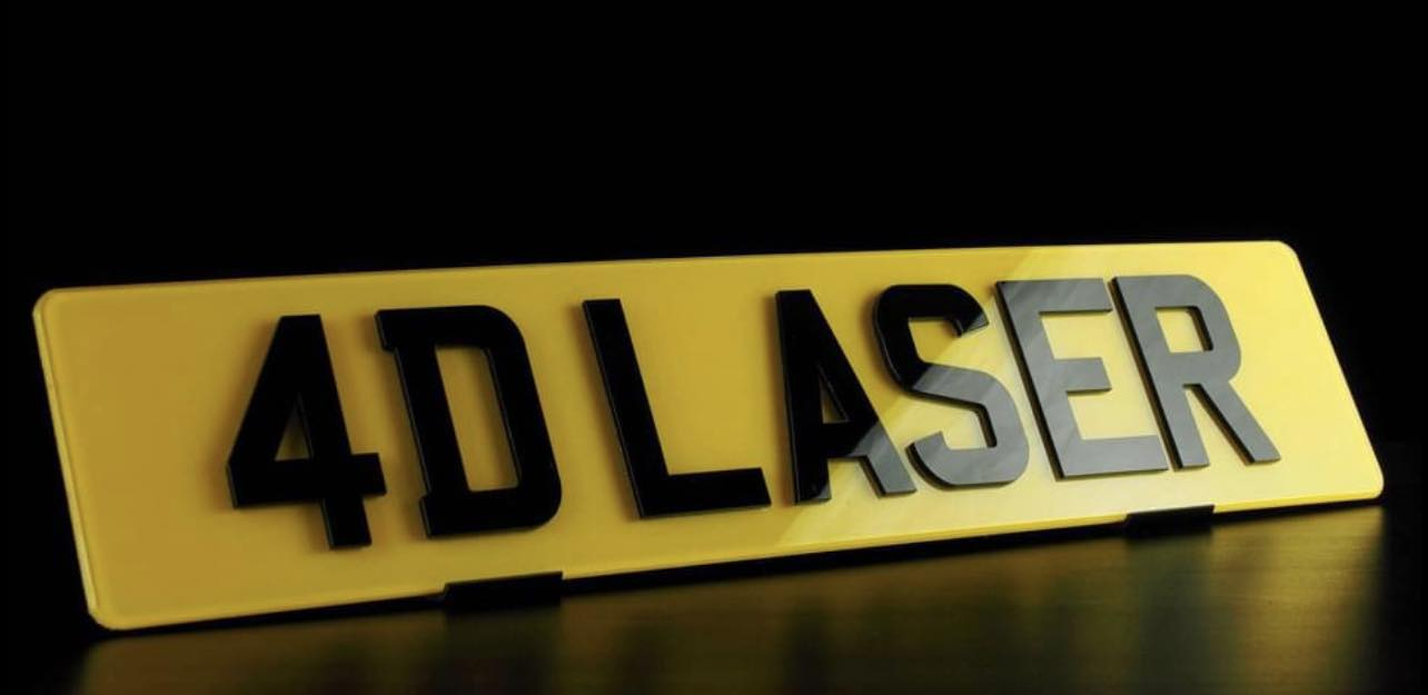 "4D Laser Cut Number Plates - Precision-Cut, Stylish, and Durable License Plates with a Raised 4D Effect for a Modern and Premium Look."