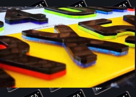 Custom 4D Neon Number Plate in Vibrant Neon Colors - Laser Cut, Personalized, and Perfect for Show Cars