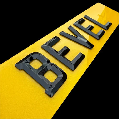 “custom road-legal 4D bevel plate close-up”