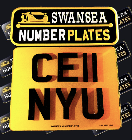 Custom 9x7 bike and scooter rear number plates - Available in flat and 4D laser-cut designs, road legal, DVLA and MOT compliant.